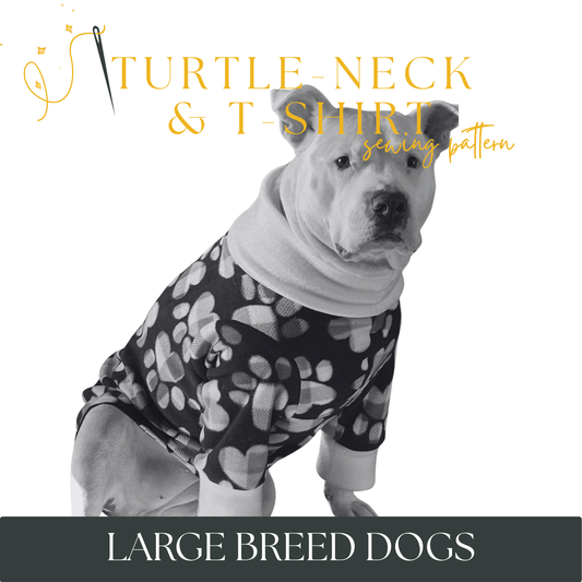 Large Breed Dog Turtle Neck/T-shirt in sizes 10-12