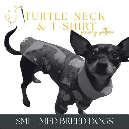Small Breed Turtle Neck/T-shirt in sizes 4-6