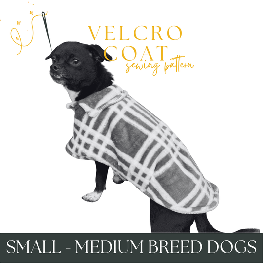 Small & Medium Dogs Velcro Coat in sizes 4-6