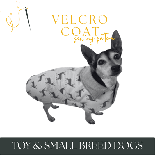 Toy & Small Dogs Velcro Coat in sizes 1-3