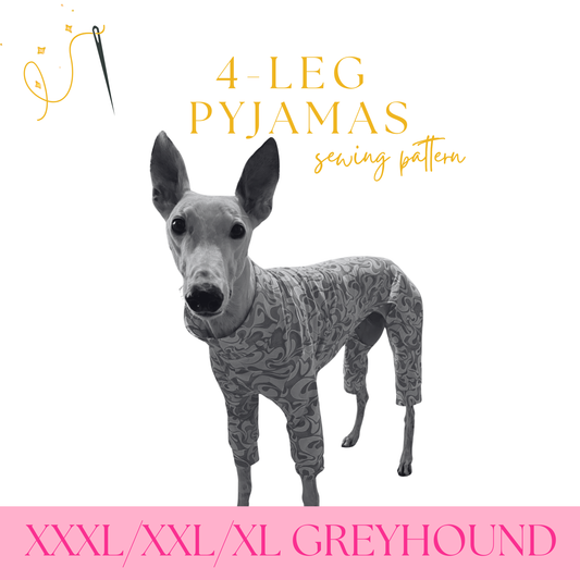Greyhound 4-Leg Pyjamas in sizes XXXL/XXL/XL