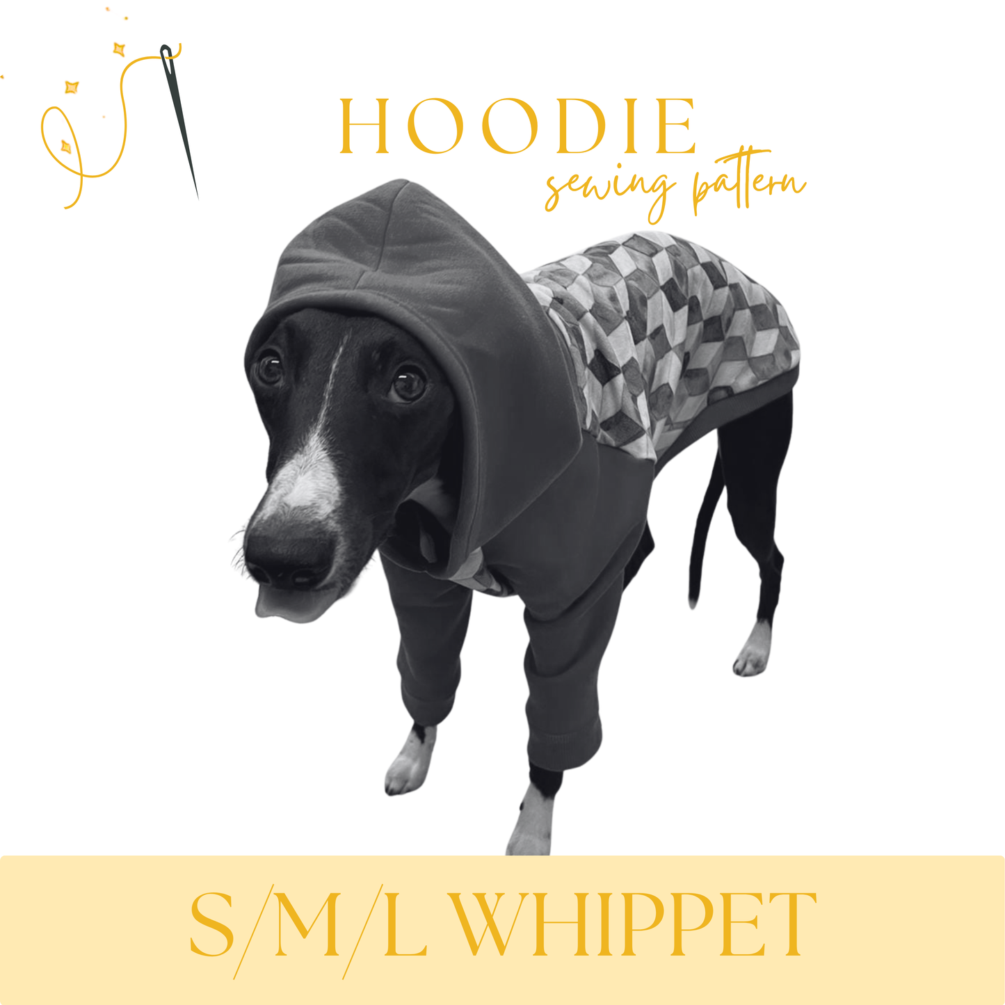 S/M/L Whippet Hoodie / Jumper in S/M/L