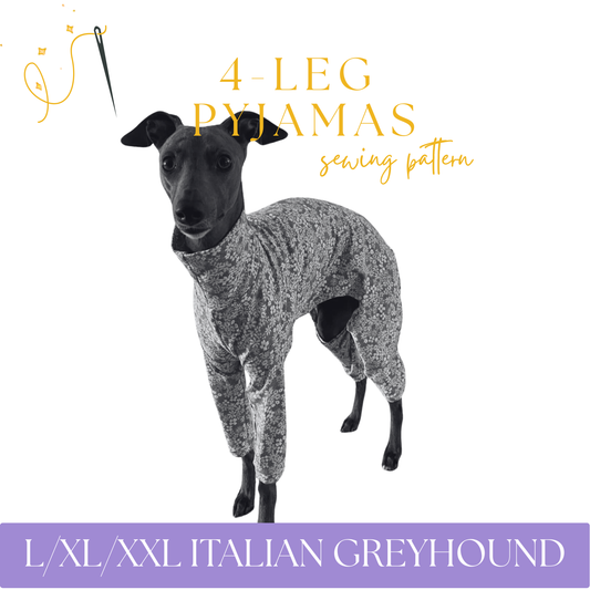 Italian Greyhound 4-Leg Pyjamas in sizes L/XL/XXL