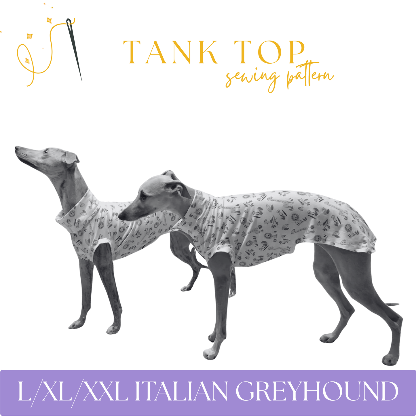Italian Greyhound Tank Top T-shirt in L/XL/XXL