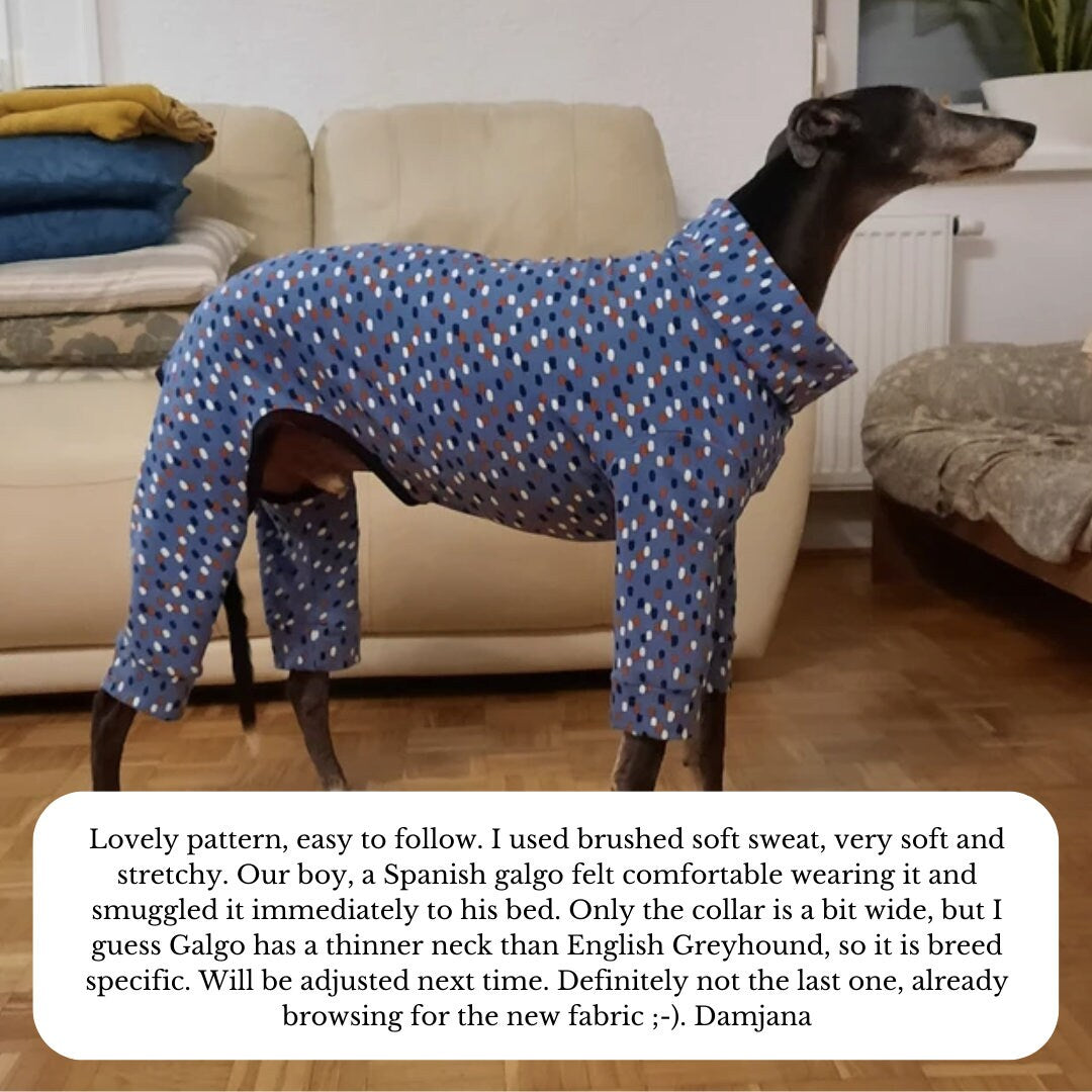 Italian Greyhound 4-Leg Pyjamas in sizes L/XL/XXL