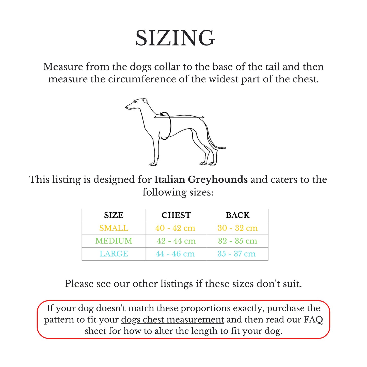 Italian Greyhound Turtle Neck/T-shirt in sizes S/M/L