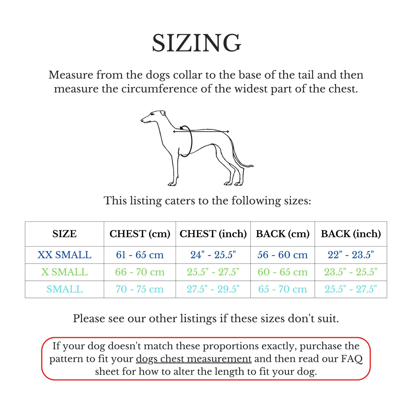 Greyhound 4-Leg Pyjamas in sizes XXS/XS/S