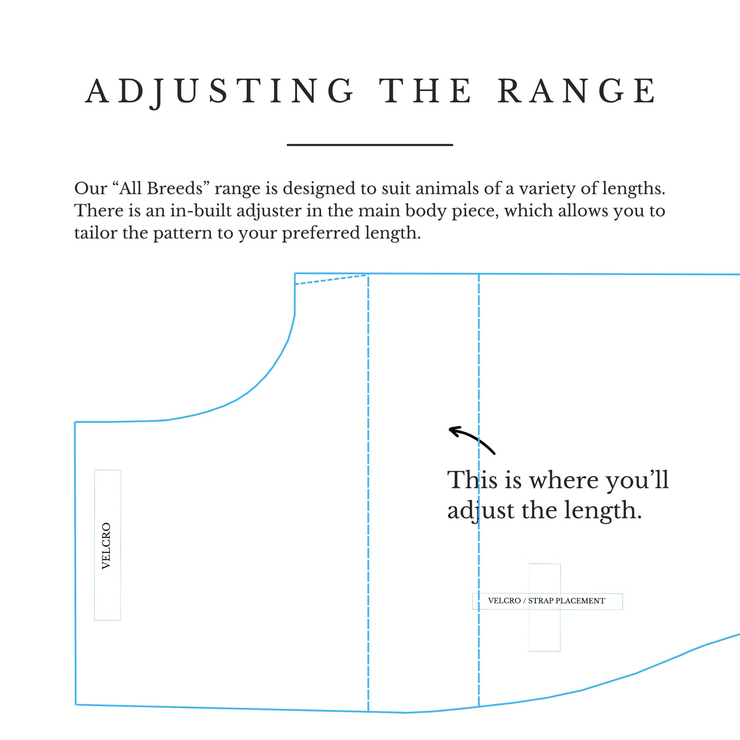 Small & Medium Dogs Velcro Coat in sizes 4-6