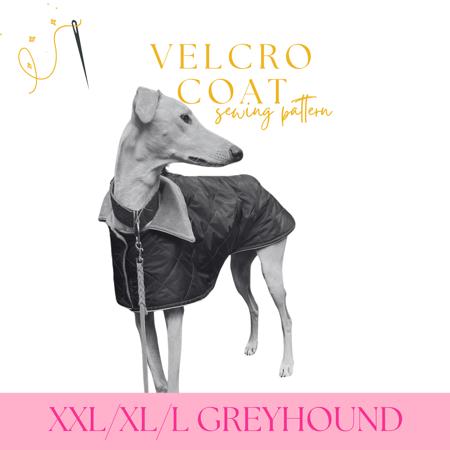 Greyhound Velcro Coat in sizes XXL/XL/L