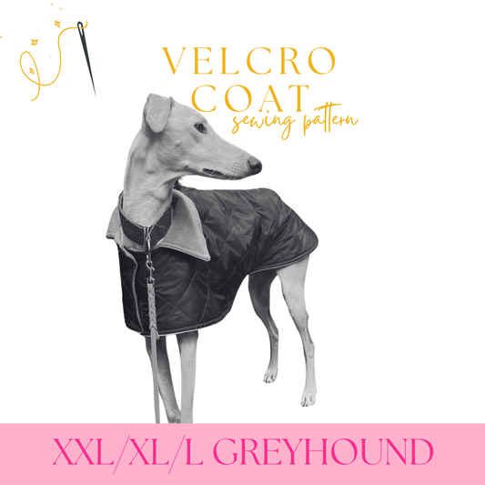 Greyhound Velcro Coat in sizes XXL/XL/L