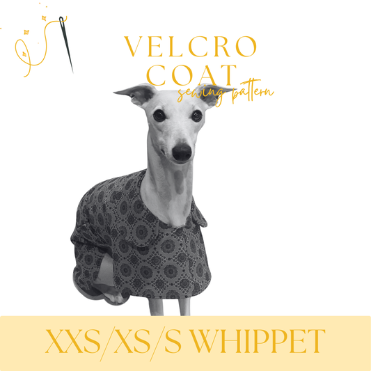 Whippet Velcro Coat in sizes XXS/XS/S