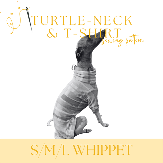 Whippet Turtle Neck/T-Shirt in S/M/L