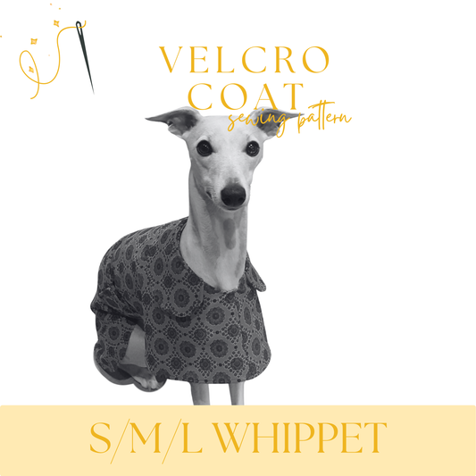 Whippet Velcro Coat in sizes S/M/L
