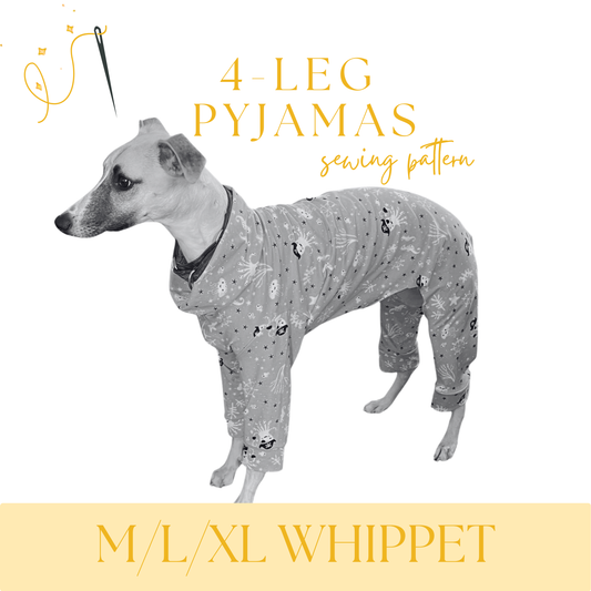 Whippet 4-Leg Pyjamas in sizes XL/L/M