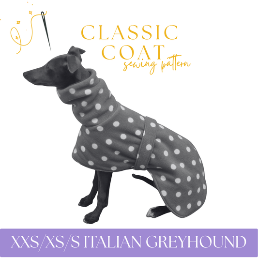 Italian Greyhound Fleece Coat and Rain Coat in sizes XXS/XS/S