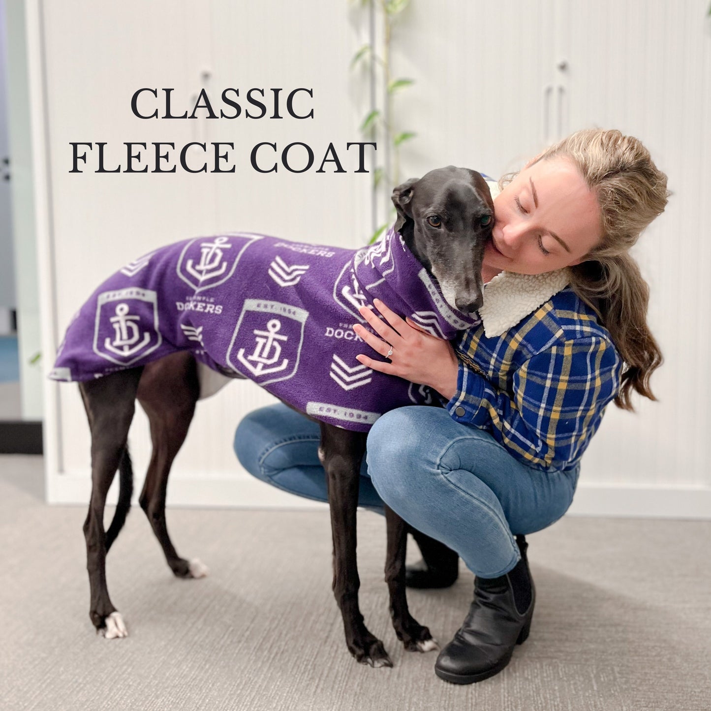 M/L/XL Whippet Fleece Coat / Rain Coat