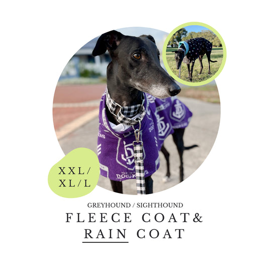 L/XL/XXL Greyhound Fleece Coat / Rain Coat