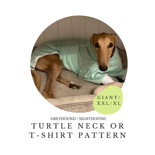 Giant/XXL/XL Greyhound Turtle Neck / T shirt