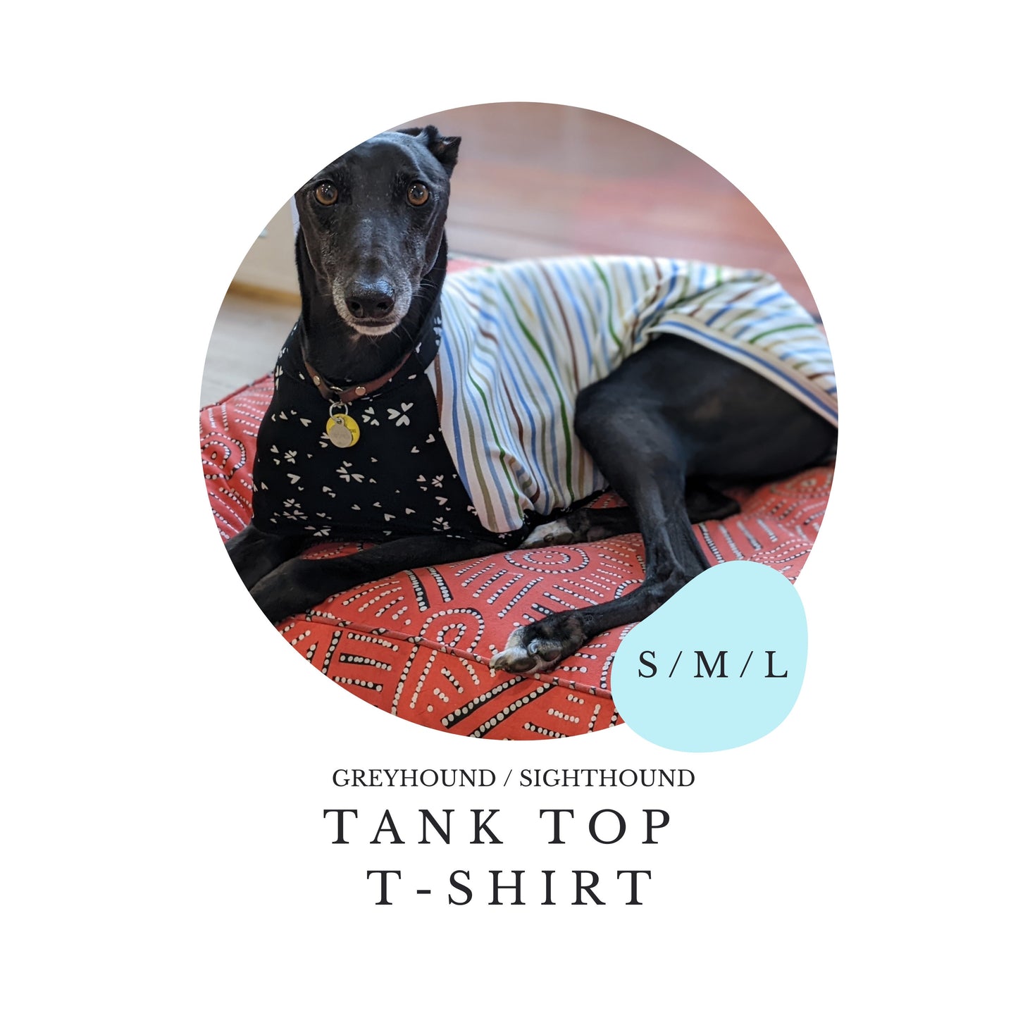 S/M/L Greyhound Tank Top T-shirt