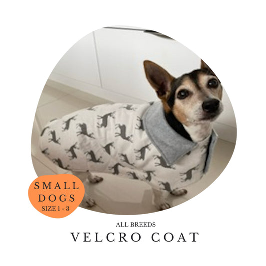 SMALL Dogs Velcro Coat (1-3)