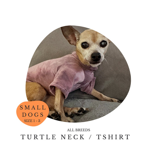 SMALL Dog Turtle Neck T-shirt (1-3)
